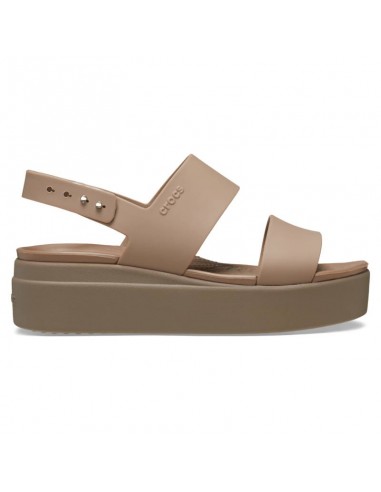 CROCS BROOKLYN LOW WEDGE LATTE MUSHROOM