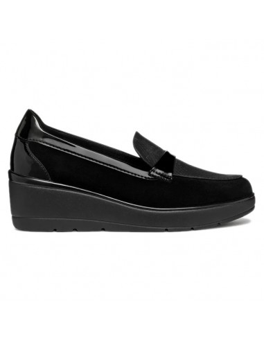 WOMEN'S MOCCASIN ILDE D46RAB 022HH BLACK